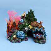 水族館の樹脂サンゴ礁の貝殻水生植物Rockeryデコレーション